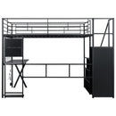 Loft Bed With Built In Work Station, Wardrobe, Storage Staircase And LED by HouseOfZazla