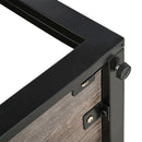 Industrial Style Coffee Table For Bedroom & Living Room With Tempered Glass & Wood Grain - Wood by HouseOfZazla