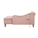 Chaise Lounge Indoor, Lounge Chair For Bedroom With Storage & Pillow, Modern Upholstered Rolled Arm Chase Lounge For Sleeping With Nailhead Trim For Living Room Bedroom Office by HouseOfZazla