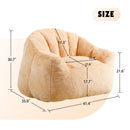 Beanbag Chair, Beanbag Sofa Chair With Armrests Stuffed High Density Foam by Unique Piece Furniture