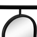 Large 4 Oval Wall Mirror With Square Frame, Home Decor For Living Room, Bedroom, Entryway, Office - Black by HouseOfZazla
