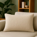 Homey Cozy Textured Throw Pillow - Ivory by HouseOfZazla