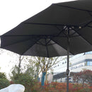 14.8 Ft Double Sided Outdoor Umbrella Rectangular Large with Crank (Navy blue)