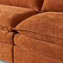 Modular L-Shaped Sectional Sofa with Ottoman, Chenille Fabric Sofa Couch, Comfy Upholstered Furniture for Living Room, Apartment, Studio, Office