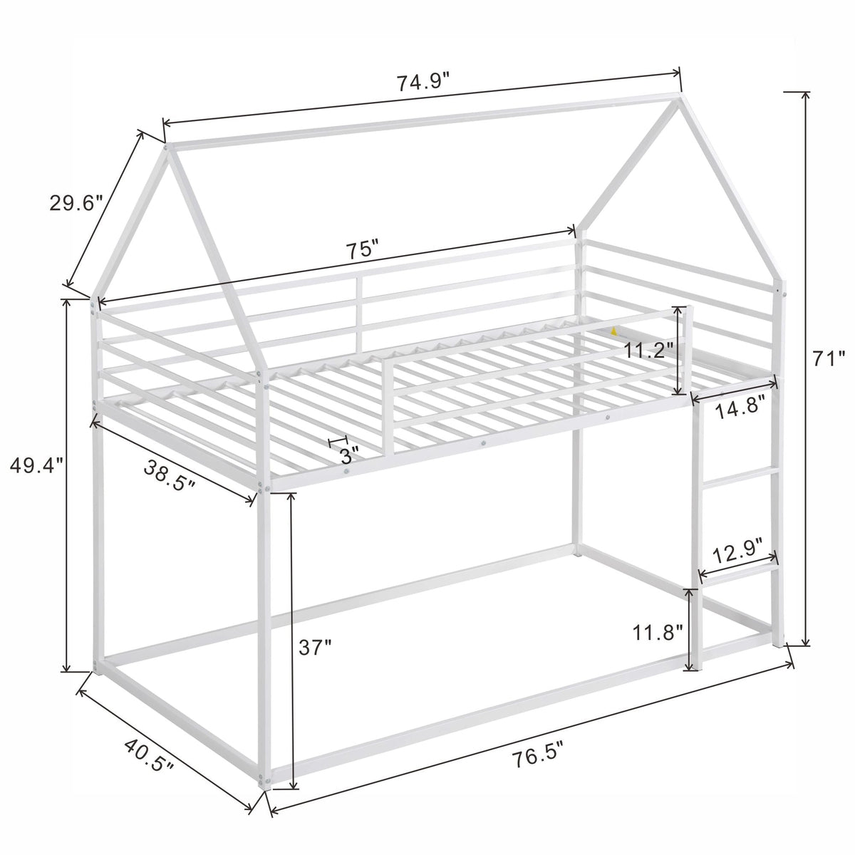 House Bunk Bed With Built In Ladder, photo 15 of 26
