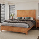 Platform Bed Frame With Tall Headboard by HouseOfZazla