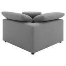 Segoura - 5 Piece Upholstered Modular Sectional With Reclined Back Pillows - Gray by HouseOfZazla