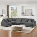 Oversized Sectional Sofa U - Shaped Sofa Couch Modern Sofa Upholstered In Soft With A Chaise Lounge For Living Room by HouseOfZazla