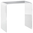 21" Long Rectangle All Acrylic 15mm Thick Waterfall Coffee Table, Clear