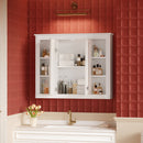 Wall-Mounted Medicine Cabinet With Adjustable Shelf, Soft-Closing Hinges - White by HouseOfZazla