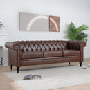 Traditional Square Arm Removable Cushion 3 Seater Sofa by HouseOfZazla