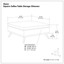 Owen - Multifunctional Square Coffee Table Storage Ottoman by Unique Piece Furniture