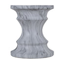 Geometric Round Outdoor End Table - Marble by HouseOfZazla