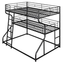Industrial Triple Bunk Bed With Dual Ladders Frame, Space Saving Design by HouseOfZazla