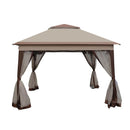 Outdoor Pop Up Gazebo Canopy With 2 Tier Soft Top And Removable Zipper Netting by Unique Piece Furniture