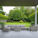 Wicker Sectional Seating Group With Cushions by Unique Piece Furniture