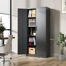 Heavy Metal Garage Storage Cabinet With Locking Doors, Steel, Adjustable Shelves