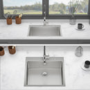 25 x 22 x 9 Inch Kitchen Sink Drop-In 16 Gauge Stainless Steel Single Bowl by HouseOfZazla