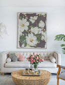 Large Botanical Wall Art Prints, Home Decor For Living Room Dining Room Bedroom Hallway - White / Gray by Unique Piece Furniture