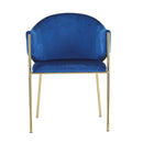 Modern Upholstered Dining Chair With Plush Velvet and Metal Frame