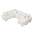 Sectional Sofa Pull-Out Sofa Bed Sleeper With A Storage Ottoman, Three Pillows And Charging Devices For Living Room by HouseOfZazla