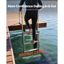 Retractable Dock Ladder, 4 Steps, Aluminum Alloy Swim Ladder by HouseOfZazla