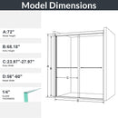 Modern Semi Frameless Double Sliding Shower Door by HouseOfZazla