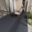 Stone Style Patio Deck Tiles For Porch (Set of 44) - Gray by HouseOfZazla