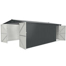 Outdoor Storage Shed, Metal Garden Shed Backyard Utility Tool House Building With 2 Doors And 4 Vents For Car, Truck, Bike, Garbage Can, Tool, Lawnmower by HouseOfZazla