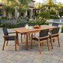 7 Pieces Acacia Wood Outdoor Dining Set by HouseOfZazla