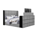 Isaiah - Bed With TV Lift-LED Speakers And Fireplace
