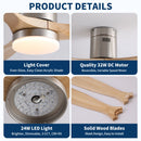 Low Profile Flush Mount Intergrated LED Ceiling Fan With Light And Silent Reversible Motor by HouseOfZazla
