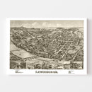 Vintage Map of Lewisburgh, Pennsylvania 1884