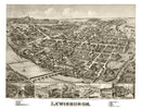 Vintage Map of Lewisburgh, Pennsylvania 1884