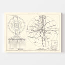 Vintage Map of the Lowry Air Force Base Vicinity, 1952