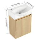Modern Bathroom Vanity With Ceramic Basin, Wall Mounted Floating Sink Combo, Storage Cabinet by Unique Piece Furniture