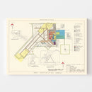 Vintage Map of Luke Air Force Base, 1951