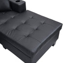 Modern Sectional Sofa Set With L Shape Chaise Lounge, Cup Holder, 4 Seat by HouseOfZazla