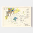 Vintage Map of Mather Air Force Base, 1952