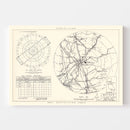 Vintage Map of the Mather Air Force Base Vicinity, 1952