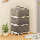 3/4/5/6-Cube Stackable Storage Bins with Detachable Wheels by LJGDeals