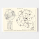 Vintage Map of the Moody Air Force Base Vicinity, 1951