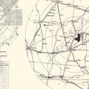 Vintage Map of the Moody Air Force Base Vicinity, 1951