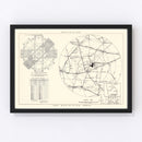 Vintage Map of the Moody Air Force Base Vicinity, 1951
