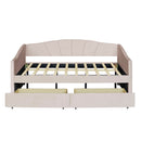Upholstered Daybed With Two Drawers And Wood Slat by HouseOfZazla