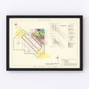 Vintage Map of Moore Air Field, 1952