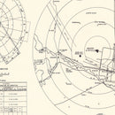 Vintage Map of the Moore Air Field Vicinity, 1952