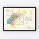 Vintage Map of Nellis Air Force Base, 1951