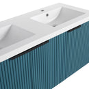 Contemporary Wall Mounted Bathroom Vanity With Resin Double Sink by HouseOfZazla