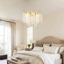6-Light Chandelier Crystal Ceiling Lamp in Gold